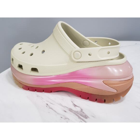 NEW WOMENS 11 - Unisex Crocs Mega Crush Colordip Clog 208988-2Y3 High Heel - Picture 8 of 8
